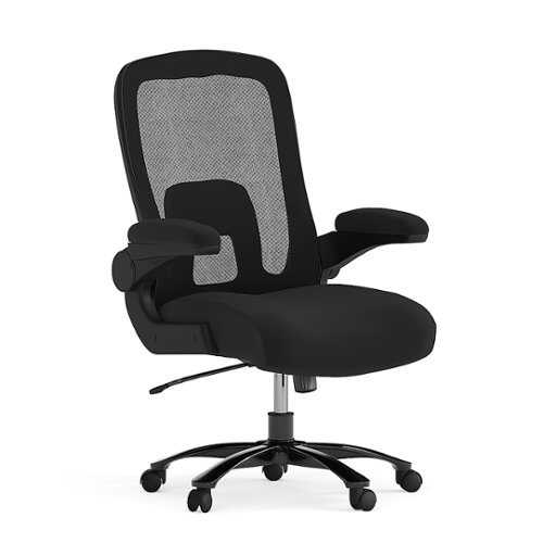 Rent to own Alamont Home - Hercules Contemporary Mesh Big & Tall Swivel Office Chair Adjustable Lumbar - Black Fabric/Mesh