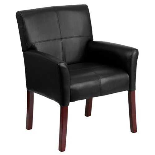 Rent to own Alamont Home - Taylor  Contemporary Leather/Faux Leather Side Chair - Upholstered - Black