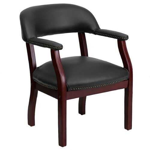 Rent to own Alamont Home - Diamond  Traditional Vinyl Side Chair - Upholstered - Black Vinyl