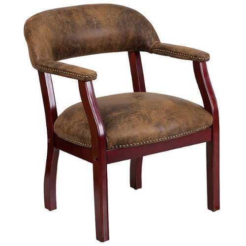 Rent to own Alamont Home - Diamond  Traditional Fabric Side Chair - Upholstered - Bomber Jacket Brown Microfiber