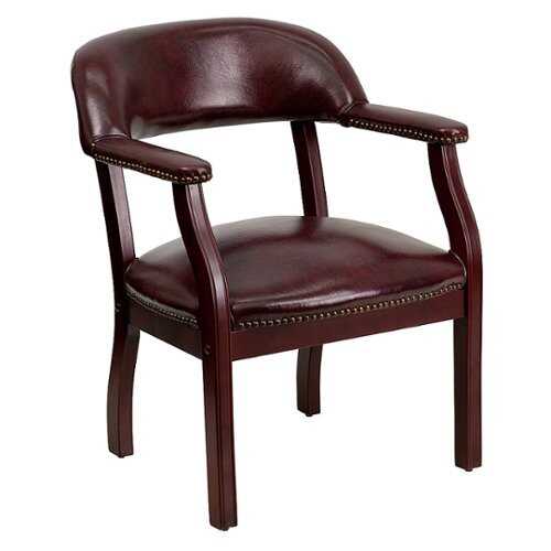 Rent to own Alamont Home - Diamond  Traditional Vinyl Side Chair - Upholstered - Oxblood Vinyl