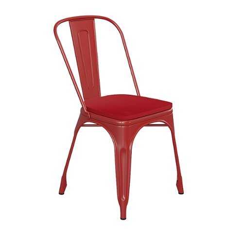 Rent to own Alamont Home - All-Weather Commercial Stack Chair & Poly Resin Seat - Red/Red