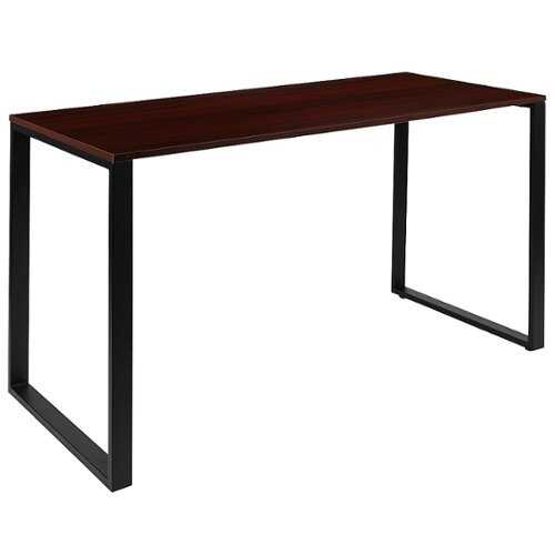 Rent to own Alamont Home - Tiverton Collection Rectangle Industrial Laminate  Office Desk - Mahogany