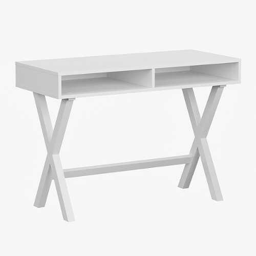 Rent to own Alamont Home - Dolly Rectangle Modern Laminate  Home Office Desk - White