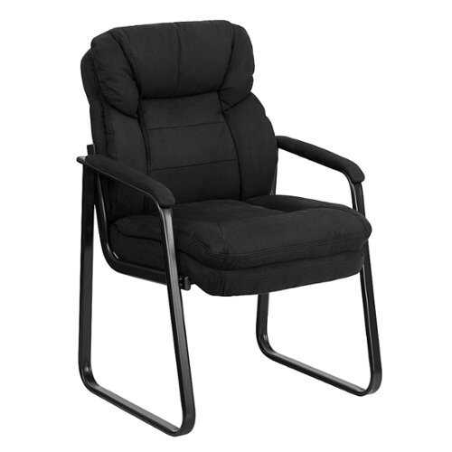 Rent to own Alamont Home - Isla Contemporary Fabric Side Chair - Upholstered - Black Microfiber