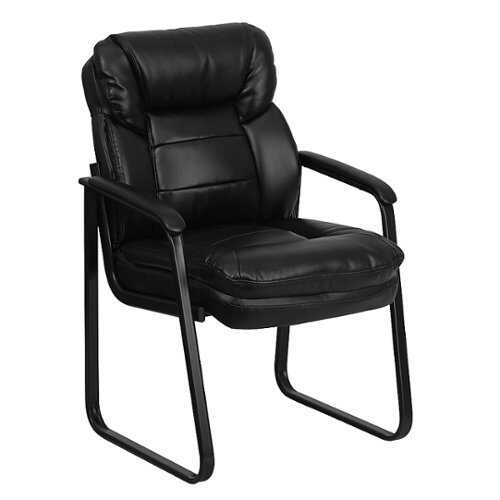 Rent to own Alamont Home - Isla  Contemporary Leather/Faux Leather Side Chair - Upholstered - Black LeatherSoft