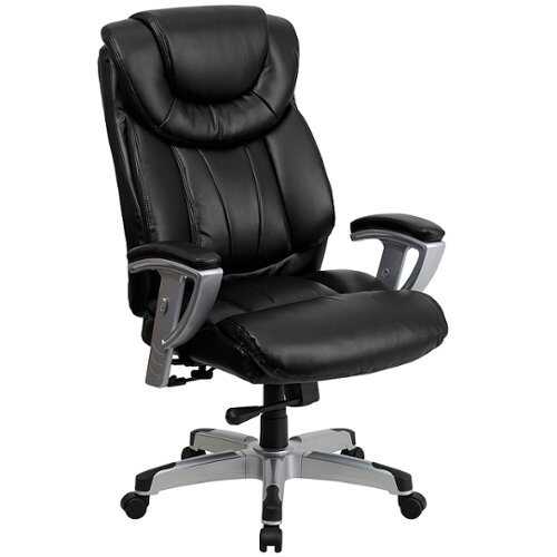 Rent to own Alamont Home - Hercules Big & Tall 400 lb. Rated High Back Office Chair - Black LeatherSoft