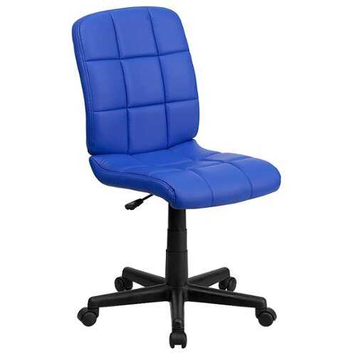 Rent to own Alamont Home - Clayton Modern Vinyl Swivel Office Chair - Blue