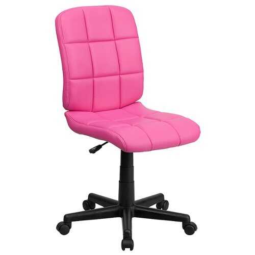 Rent to own Alamont Home - Clayton Modern Vinyl Swivel Office Chair - Pink