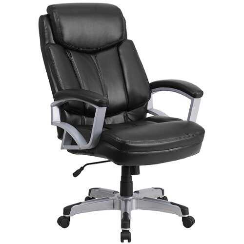 Rent to own Alamont Home - Hercules Big & Tall 500 lb. Rated Executive Ergonomic Office Chair - Black LeatherSoft