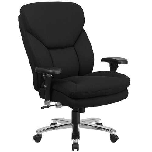 Rent to own Alamont Home - Hercules Contemporary Fabric 24/7 Big & Tall Swivel Plush Office Chair - Black Fabric