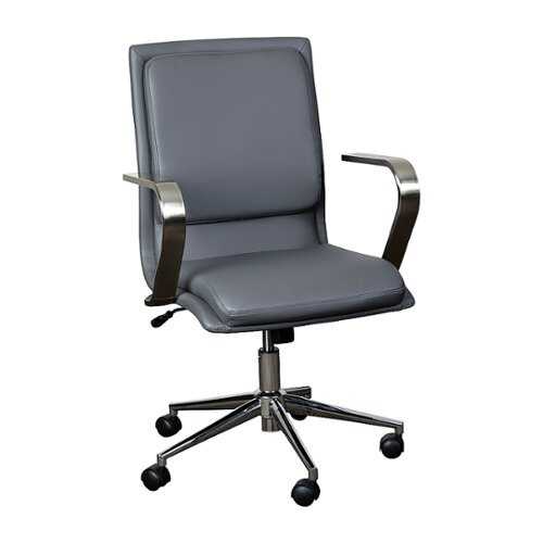 Rent to own Alamont Home - Designer Executive Swivel Office Chair with Arms - Gray/Chrome