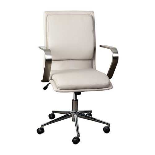 Rent to own Alamont Home - Designer Executive Swivel Office Chair with Arms - Taupe/Chrome