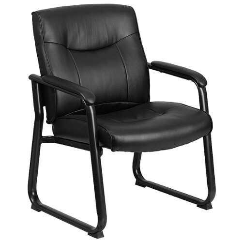 Rent to own Alamont Home - Hercules  Contemporary Leather/Faux Leather Big & Tall Side Chair - Upholstered - Black