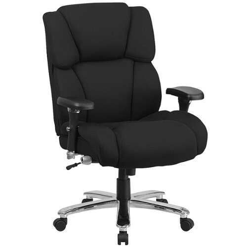 Rent to own Alamont Home - Hercules Contemporary Fabric 24/7 Big & Tall Swivel High Back Office Chair - Black Fabric