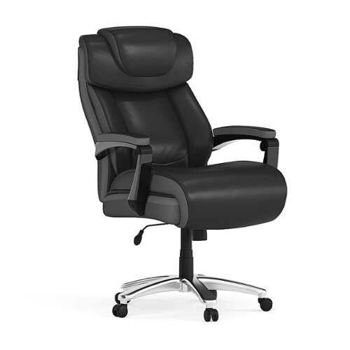 Rent to own Alamont Home - Hercules Big & Tall 500 lb. Rated LeatherSoft Ergonomic Chair w/Adjustable Headrest - Black