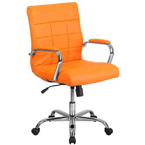 Rent to own Alamont Home - Vivian Contemporary Vinyl Executive Swivel Office Chair - Orange