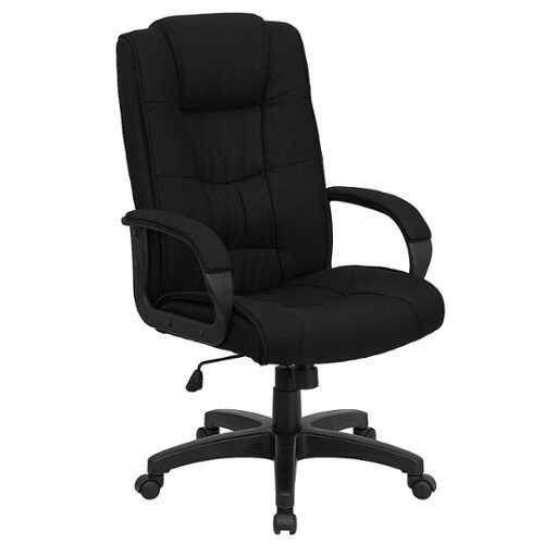 Rent to own Alamont Home - Jessica Contemporary Fabric Executive Swivel Office Chair - Black Fabric