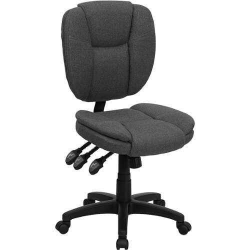 Rent to own Alamont Home - Caroline Contemporary Fabric Swivel Office Chair - Gray Fabric