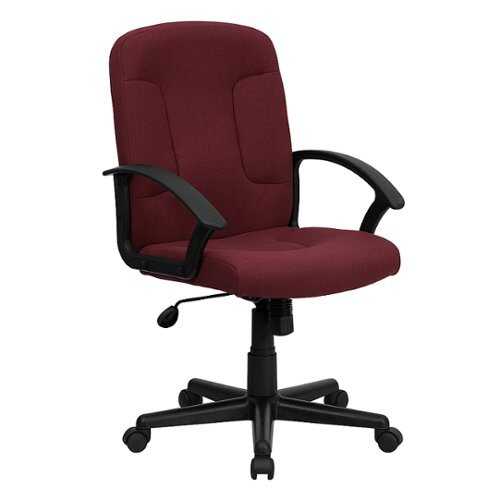 Rent to own Alamont Home - Garver Contemporary Fabric Executive Swivel Office Chair - Burgundy