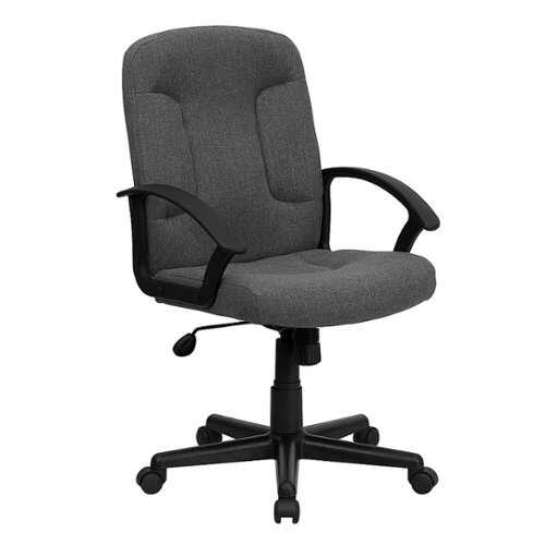 Rent to own Alamont Home - Garver Contemporary Fabric Executive Swivel Office Chair - Gray