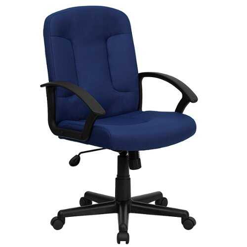 Rent to own Alamont Home - Garver Contemporary Fabric Executive Swivel Office Chair - Navy