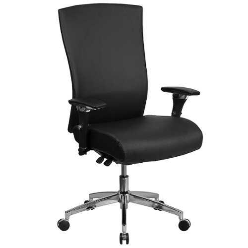 Rent to own Alamont Home - Hercules Contemporary Leather/Faux Leather 24/7 Big & Tall Swivel Office Chair - Black LeatherSoft