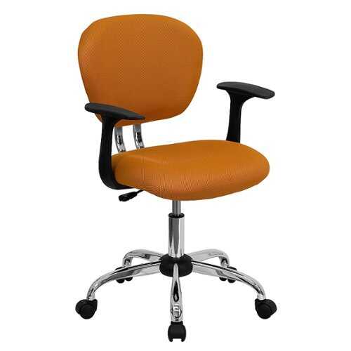 Rent to own Alamont Home - Beverly Contemporary Mesh Swivel Office Chair with Arms - Orange