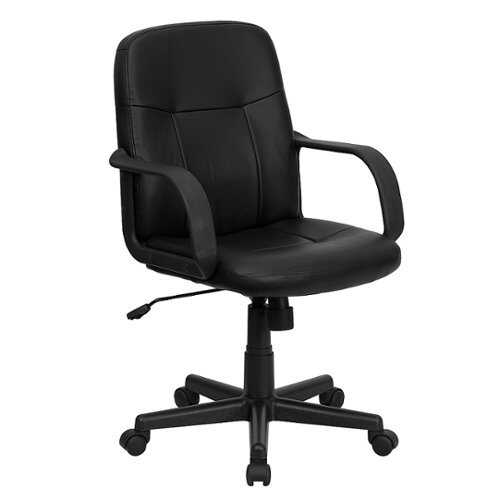 Rent to own Alamont Home - Paulson Contemporary Vinyl Executive Swivel Office Chair - Black