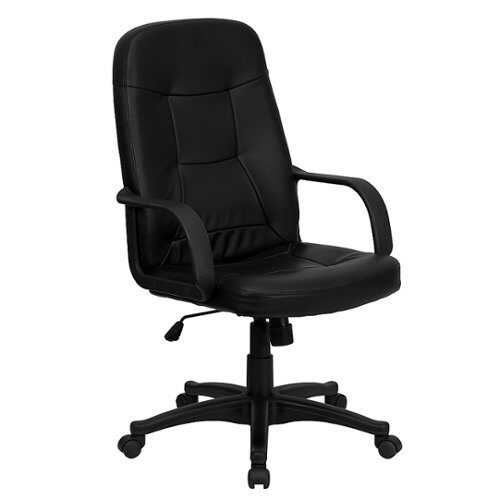 Rent to own Alamont Home - Holly Contemporary Vinyl Executive Swivel Office Chair - Black