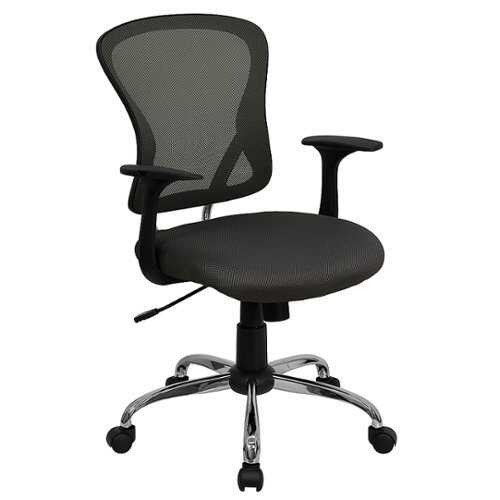 Rent to own Alamont Home - Alfred Contemporary Mesh Swivel Office Chair - Dark Gray