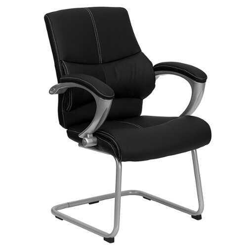 Rent to own Alamont Home - Tristan  Contemporary Leather/Faux Leather Side Chair - Upholstered - Black