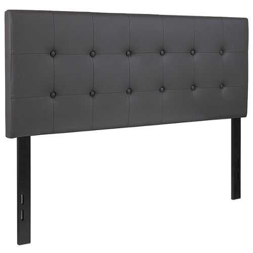 Rent to own Alamont Home - Lennox Button Tufted Upholstered Headboard - Gray