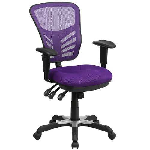 Rent to own Alamont Home - Nicholas Contemporary Mesh Executive Swivel Office Chair - Purple