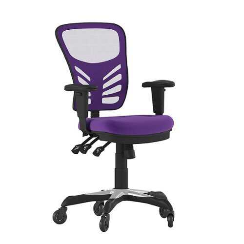 Rent to own Alamont Home - Mid-Back Ergonomic Multifunction Mesh Chair with Polyurethane Wheels - Purple