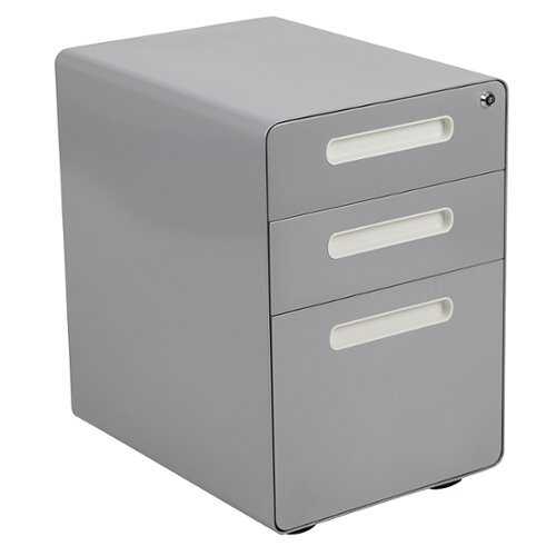 Rent to own Alamont Home - Wren Modern Steel 3-Drawer Filing Cabinet - Gray