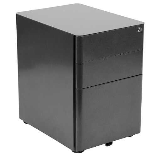 Rent to own Alamont Home - Warner Modern Steel 3-Drawer Filing Cabinet - Black