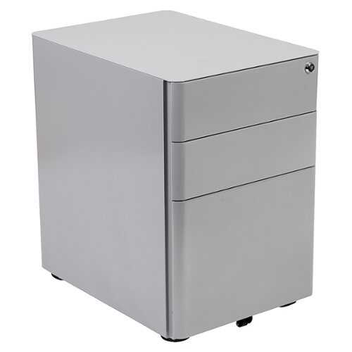 Rent to own Alamont Home - Warner Modern Steel 3-Drawer Filing Cabinet - Gray