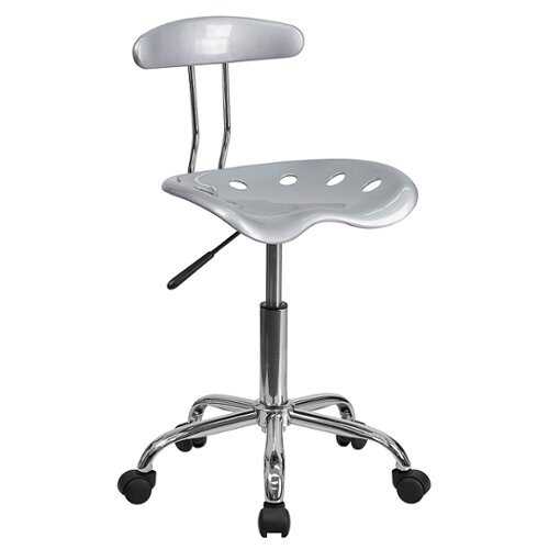 Rent to own Alamont Home - Elliott Contemporary Plastic Swivel Office Chair - Silver