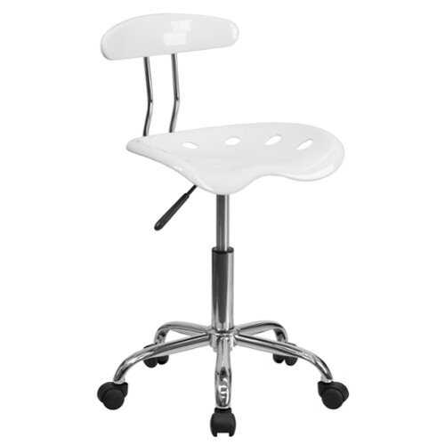 Rent to own Alamont Home - Elliott Contemporary Plastic Swivel Office Chair - White