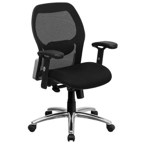 Rent to own Alamont Home - Albert Contemporary Mesh Executive Swivel Office Chair - Black Mesh