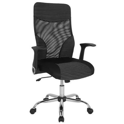 Rent to own Alamont Home - Milford Contemporary Mesh Executive Swivel Office Chair - Black and White