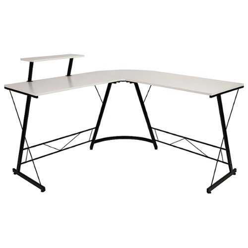 Rent to own Alamont Home - Ginny L Contemporary Laminate  Home Office Desk - White/Black