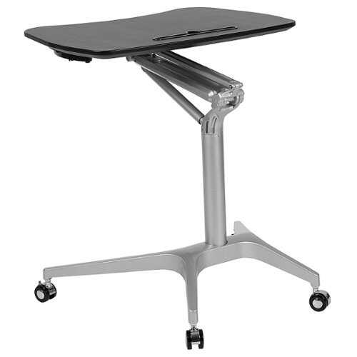 Rent to own Alamont Home - Gia Rectangle Contemporary Laminate  Sit and Stand Desk - Black