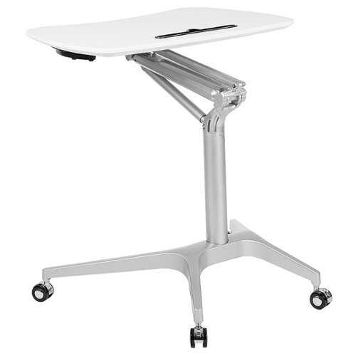 Rent to own Alamont Home - Gia Rectangle Contemporary Laminate  Sit and Stand Desk - White