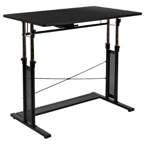 Rent to own Alamont Home - Fairway Rectangle Modern Laminate  Home Office Desk - Black