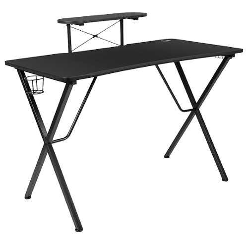 Rent to own Alamont Home - Mallot Rectangle Contemporary Laminate  Gaming Desk - Black