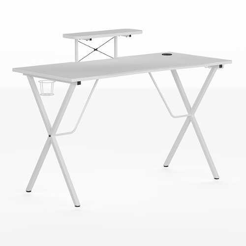 Rent to own Alamont Home - Mallot Rectangle Contemporary Laminate  Gaming Desk - White