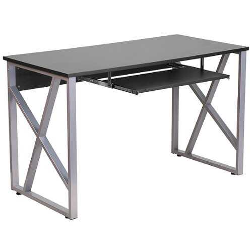 Rent to own Alamont Home - Salvador Rectangle Contemporary Laminate  Home Office Desk - Black