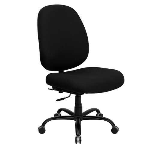 Rent to own Alamont Home - Hercules Contemporary Fabric Big & Tall Swivel Ergonomic High Back Office Chair - Black